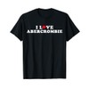 I Love Abercrombie Girlfriend & Boyfriend Abercrombie Name T-Shirt, black