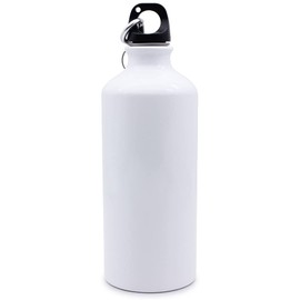H-E 10pcs 600ml Sublimation White Blank Aluminum Sports Bottle Heat Press Travel Sports Water Bottles for Sublimation Printing