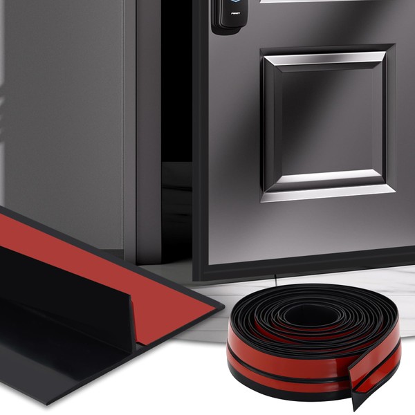 Lunghaa 480" x 1.97" T-Shaped Shower Door Draft Stopper, Self-Adhesive