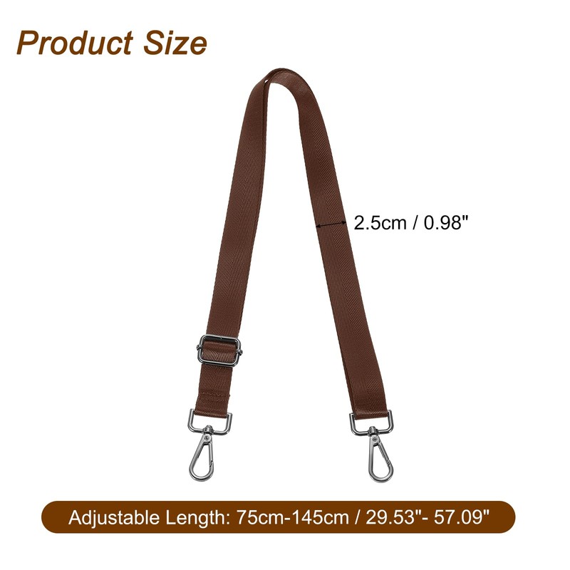 uxcell Wide Shoulder Strap, 2.5cm Adjustable Purse Strap Replacement Crossbody