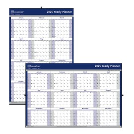 Brownline® 2025 Yearly Reversible Wall Calendar, 12 Months, January to December, Horizontal/Vertical, 24" x 36" (C172214-25)