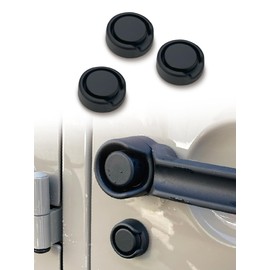 AZUTO Magnetic Keyhole Covers for Jeep Wrangler JK 2007-2017, Door Lock Key Hole Cover Blackout, Debris Protection Scratch Guard, Rubber Backing, Easy Install Remove