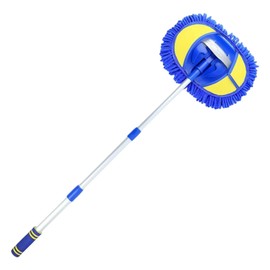 Cepillo de Lavado de Autos de Microfibra - Kit de Plumero de Interior de Coche de Microfibra con Mango Extensible - Cepillo de Limpieza de Polvo de...
