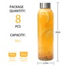 Brajttt Glass Juice Bottle with Lids,16oz Juicing Bottles Reusable, Clear