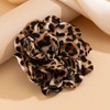 HUANGANG Leopard Print Flower Duckbill Clip Brooch Exaggerated Floral Shaped