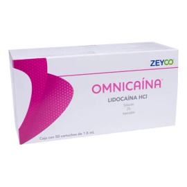 Anestésico Inyectable Lidocaína 2% Omnicaína Zeyco Polipro
