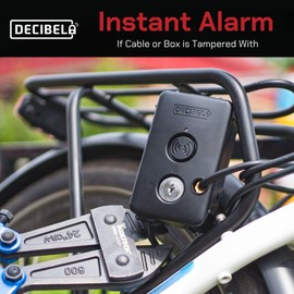 Decibel 3ft Cable Lock with 100dB Alarm, Security Cable and Bike Lock Cable for Outdoor Gear & Power Tools