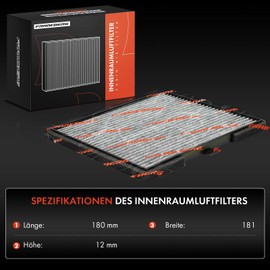 Frankberg 2x Cabin Air Filter Pollen Filter with Activated Carbon Compatible with EON i10 BA IA i10 PA i10 Notchback Picanto BA Picanto TA 2011-2024 Replace# 9713307000
