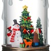 Christmas Snow Globe Lantern, Candle Shaped Snow Lantern with Music