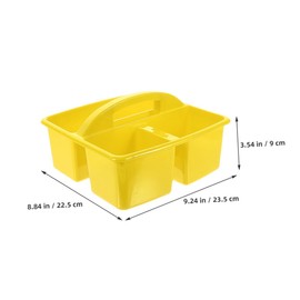 Gadpiparty Classroom Storage Organizer Basket with Compartments Pe Supply Tote for Art Supplies Teacher Tools and Office Organization Easy to Clean Sturdy Design