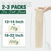 RUNATURE Blonde Weft Hair Extensions Human Hair 16 Inch,100g,Straight Remy