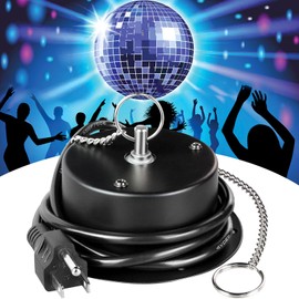 1 RPM Slow Speed Disco Ball Motor Heavy Duty Mirror Ball Electric Motor Rotator Supports 4'' - 12'' Balls for Dj Party Light Home Bands, Christmas Party