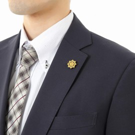 Don Flyee Ryoma Sakamoto Family Crest Bellflower Lapel Pin Butterfly Clutch Alloy C0034