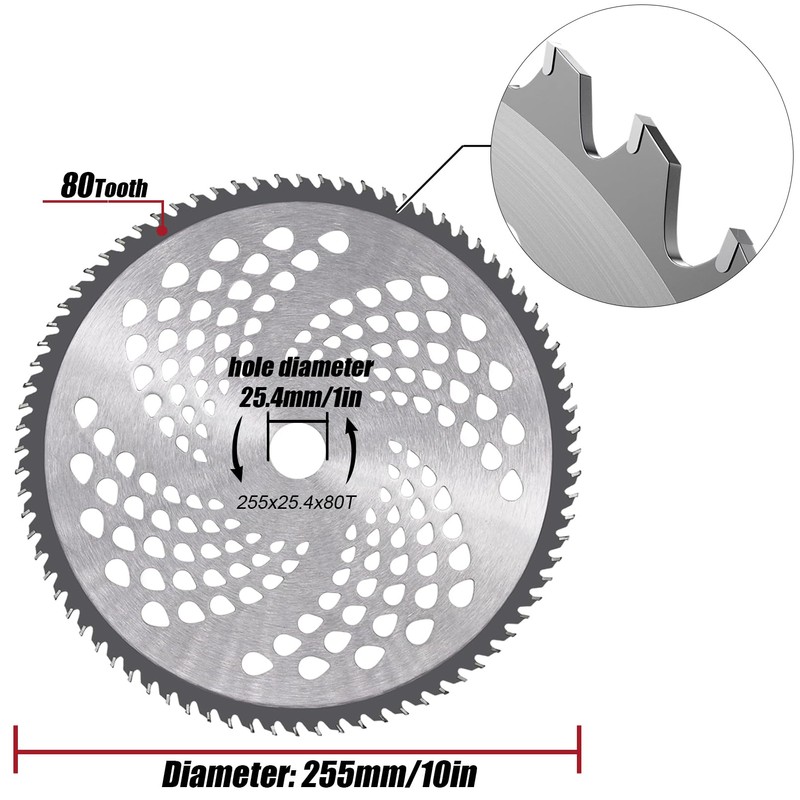 9" x 20 Teeth Chainsaw Tooth Brush Cutter Blade &