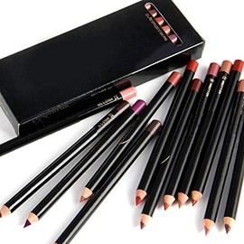 Zetiling 12Piezas Delineador de Labios, Lip Liner, Delineador Labios Lápiz, Resistente Al Agua, Juego Dibuja Líneas Coloridas y Duradero Para Contorno