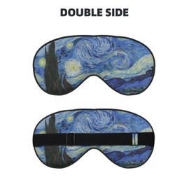 Van Gogh The Starry Night Sleep Mask Eye Mask with Adjustable Strap Eye Sleep Shade Cover Blocks Light for Women Men Airplane Travel Nap