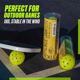 Pickle Jargon Pickleball Balls - USAPA-Approved Outdoor Balls with Witty Text, Perfect Pickleball Gift, Tournament-Grade Bounce, Wind-Resistant (26g Each)