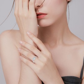 ONEFINITY Paw Print Rings For Women 925 Sterling Sliver Dog Rings Paw Print Jewellery Gift