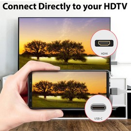 VOLT PLUS TECH USB-C HDMI 4k HDMI Cable Compatible with GoPro HERO8 Black for Home Office Extended Display Full 2160p@30Hz, 6Ft/1.8M Cable Thunderbolt 3/4