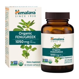 Himalaya Organic Fenugreek for Daily Wellness, Warming and Energizing Properties, 1,050 mg, 60 Vegan Capsules