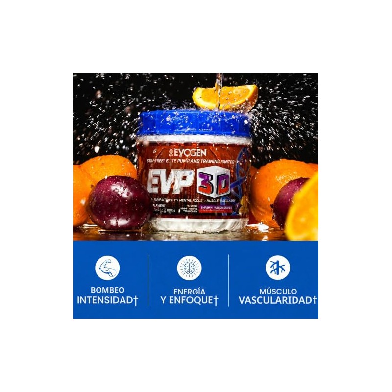 Evogen EVP-3D Pre-workout 30 servicios (Smashin passion orange)