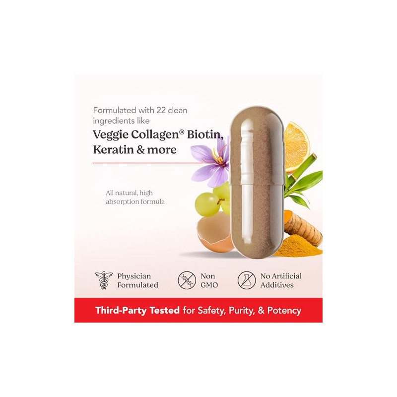 Hairtamin Skintamin Píldoras Colágeno Vegetariano Mejores Suplementos Vegano Mujeres Apoyar