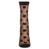 MeMoi Women's Polka Dot Sheer Crew Socks Winter White 9-11