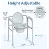 HOMLAND 3-in-1 Bedside Commode Chair with Sturdy Dual-Crossbar Support Construction,