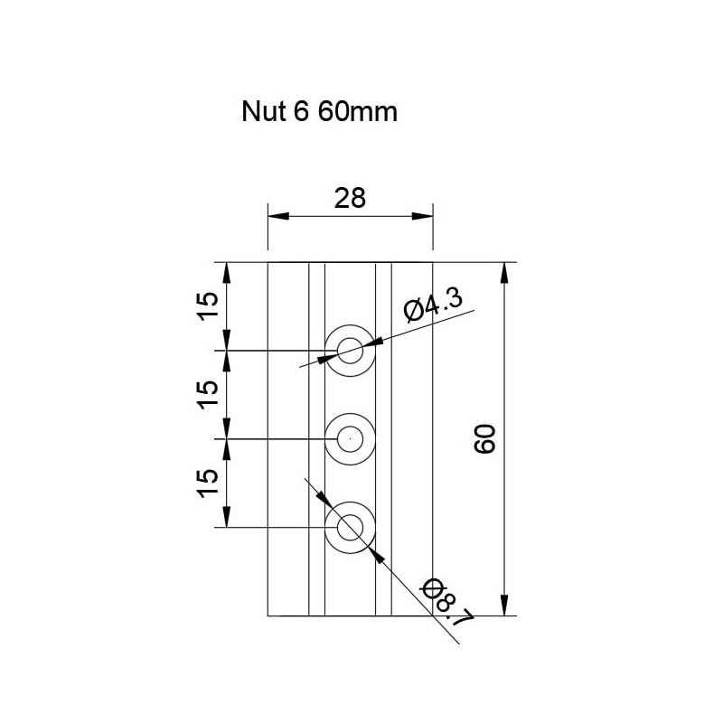 Profile Gliders Groove 6 I Type 60 mm Set of