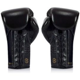 Fairtex Glory Kickboxing Gloves - Limited Edition (Black BGLG1 - Laceup, 12 oz)