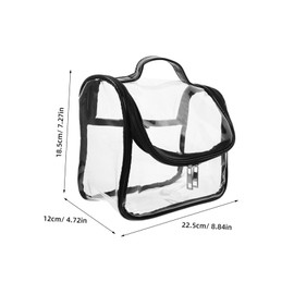 OATIPHO Transparent Cosmetic Bag Stylish Handheld Toiletry Organizer for Travel Splashproof Makeup Storage for Women Spacious Interior with Easy Access for Vacation and Daily Use