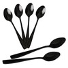 Afromy 12 Pieces Stainless Steel Teaspoons, Black Small Spoons for