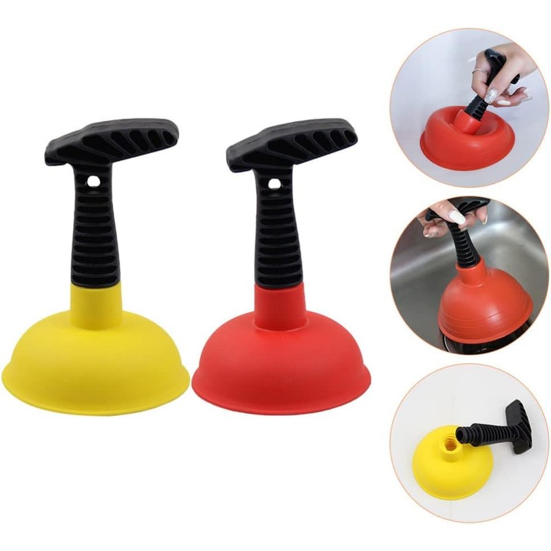 Kitchen Sink Plunger Unblocker Mini Short Handled Toilet Plungers Heavy