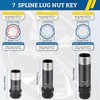 Thinkpro 7 Spline Lug Nut Socket Set,3 Piece 7 Point