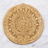 NOVICA Yellow Archaeological Theme Ceramic Advent Calendar Wall Plaque, Small