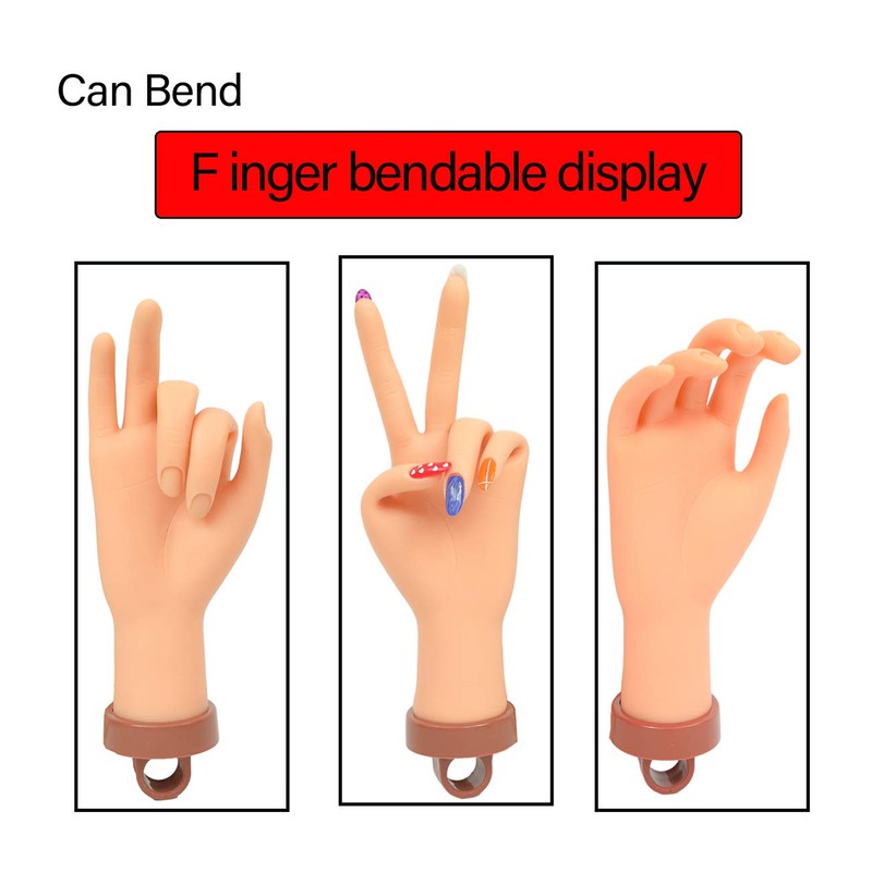 Nail Art Practice Hand Flexible Bendable Mannequin Hand Fake Hand