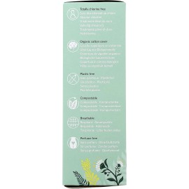 Natracare Organic Cotton Mini Panty Liners 30 Count Breathable Plastic Free