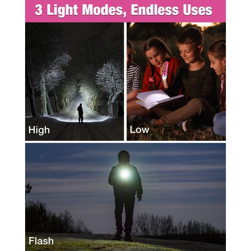 EverBrite Mini Flashlight, LED Flash Light with 3 Modes, 3