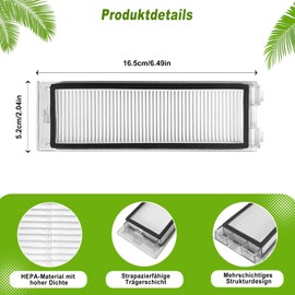Bibemorol HEPA-Filter nur passend f??r Roborock Qrevo Saugroboter, nicht f??r Roborock andere Modelle Saugroboter Waschbarer Filter 4 St??ck