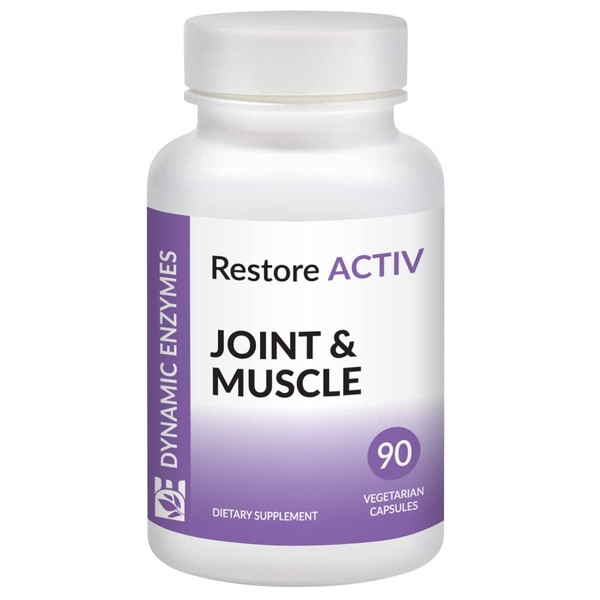 Restore ACTIV - Muscle, Joint & Tissue Support, Enteric-Coated Serrapeptase and Nattokinase - Systemic Enzymes | 90 Count