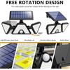 ZOOKKI Solar Outdoor Lights, 3 Heads Motion Sensor Outdoor Lights,