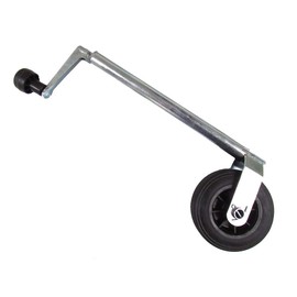 Heavy Duty Caravan Jockey Wheel 35MM (Trailer Plastic Rim Wind Up Handle)