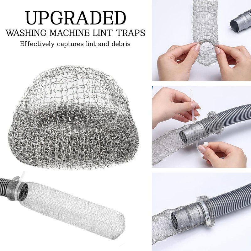 Lint Traps for Washing Machine Hose Stainless Steel Lint Snare