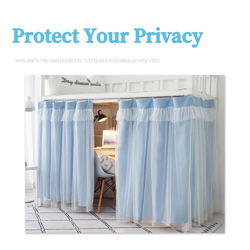 SIQITECHUK Bunk Bed Bottom Curtains Mid-Sleeper Tent Canopy Blackout Bed