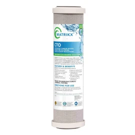 Matrikx 10 inch CTO Carbon Block Filter now with Chloramine Reduction, 2.5 inch x 10 inch, 32-250-10-MATRIKX, Gray