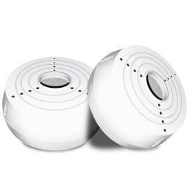 OOSSXX (ABS Plastic) Security Camera Junction Box,Security Camera Bracket Outdoor Waterproof CCTV IP Bullet Camera Mount Hide Cable Junction Box for Solar Panel Flip Cover Cable Cover,2pcs