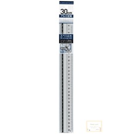 Aluminum Ruler, Anti-slip, Cushioned, With Holding Groove, Ruler, Ruler, Ruler, 11.8 inches (30 cm)