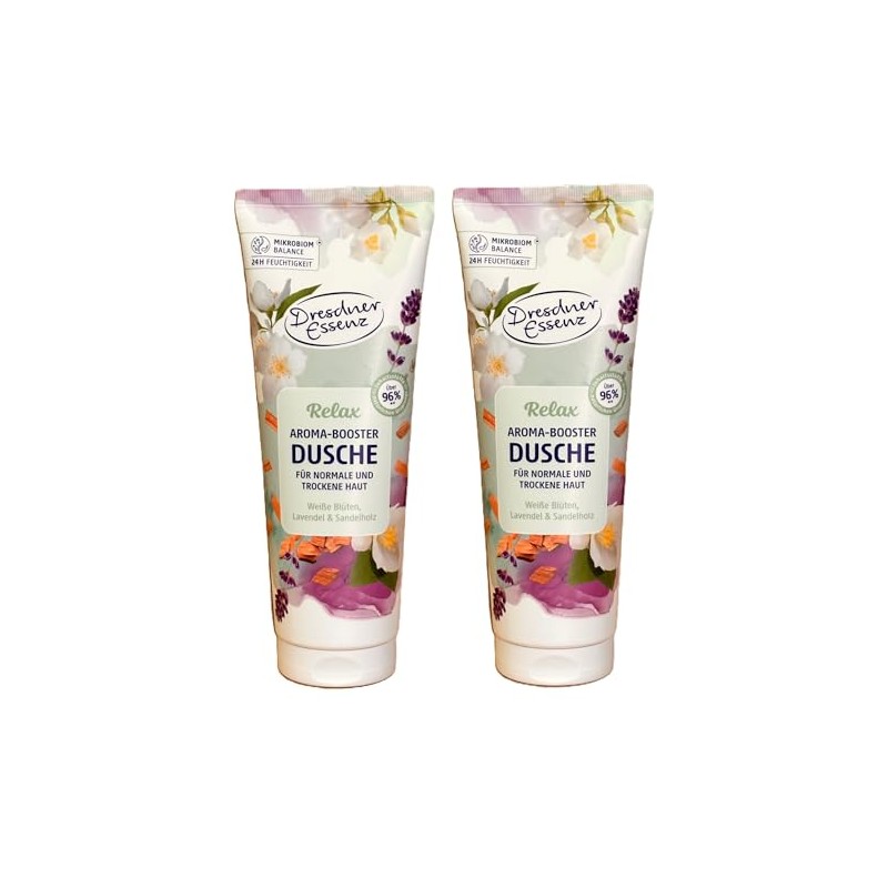 Dresdner Essenz Aroma Booster Shower Gel Relax Vegan 2x 250