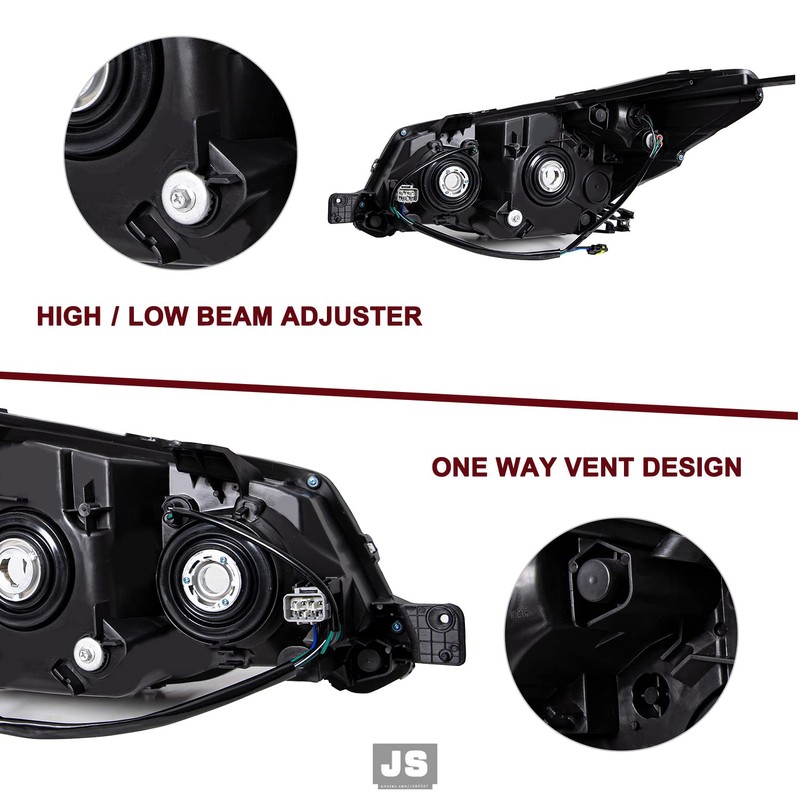 JSBOYAT Halogen Headlight Assembly Replacement for 2014-2016 Subaru Forester Headlamp