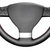 MEWANT DStitched Black PU Leather Steering Wheel Cover for Golf
